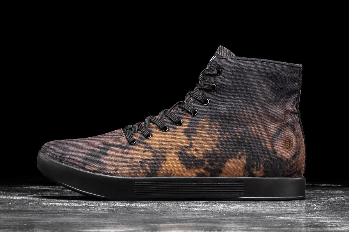 Nobull High-Top Tie-Dye Canvas Women\'s Trainers Brown | Australia (SN3640)